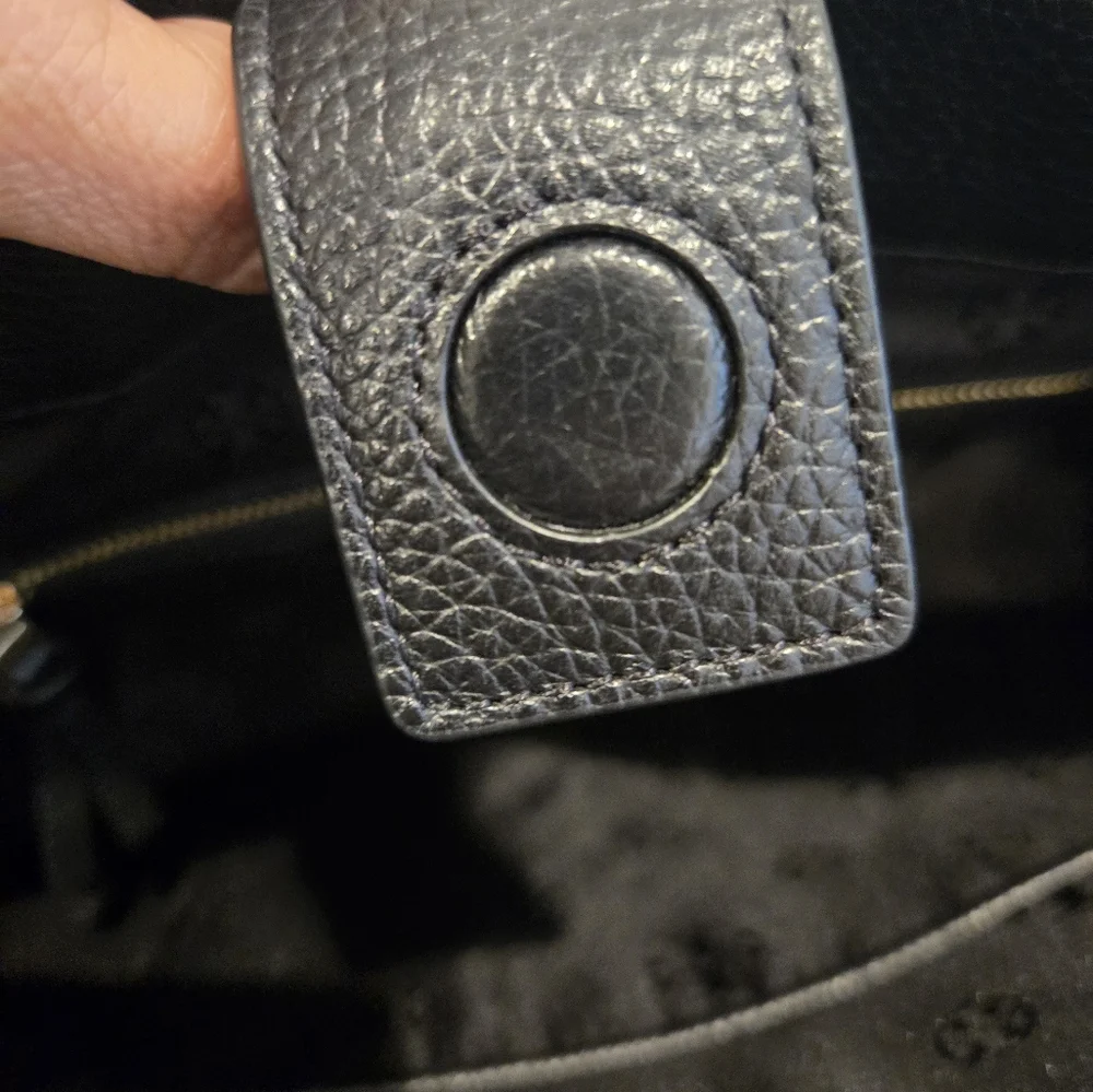 Tory Burch Black Leather Crossbody with Gold-Tone Hardware and Tassel